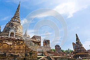 Wat phra si sanphet wat mongkol bophit Old pagoda Temple Histo
