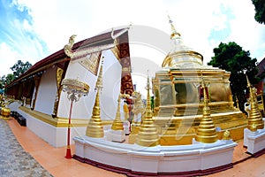 Wat Phra Sing temple at Chiang Rai, Thailand.