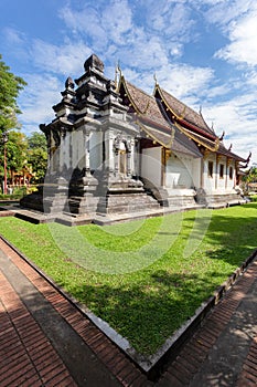 Wat Phra Singh is a beautiful old temple in Chiang Mai, Chiag Mai Province, Thailand