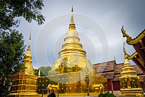 Wat Phra Singh golden stupa, Chiang Mai, Thailand