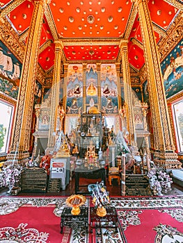 Wat Phra Sri Arn temple in Ratchaburi, Thailand photo