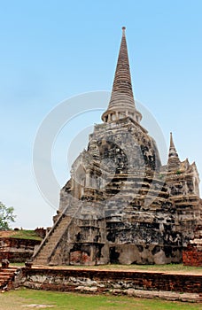 Wat Phra Sri Sanphet, ruins of the ancient royal temple of the capital, Ayutthaya, Thailand.