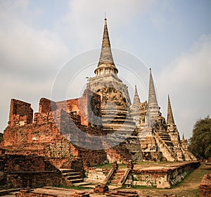 Wat Phra Sri Sanphet temple, Ayutthaya, Chao Phraya Basin, Central Thailand, Thailand