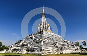 Wat Phu Khao Thong buddhist temple in Ban Pom,Ayutthaya,Thailand