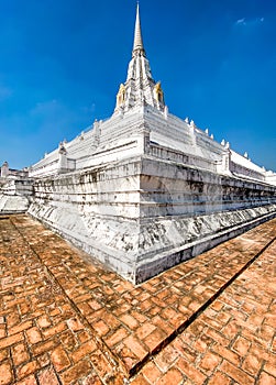 Wat Phu Khao Thong chedi in Ayutthaya, Thailand