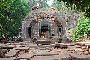 Wat Phu Khmer temple in Laos photo