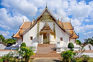 Wat Phumin Temple with blue sky background