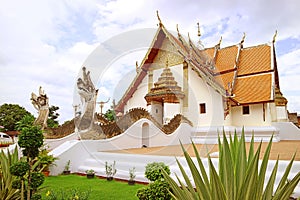 Wat Phumin Temple, which the Main Building Combines Ubosot and Wiharn Worshiping Hall and Ordination Hall, Thailand