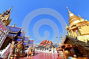 Wat Pipat Mongkol on Sunny Day in Thung Saliam District