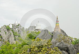 Wat Prajomklao Rachanusorn Thai Temple on high mountain