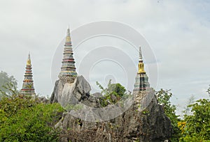 Wat Prajomklao Rachanusorn Thai Temple on high mountain