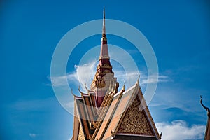 Wat Preah Prom Rath a beautiful historical Buddhist temple complex with colorful pagodas on sizable grounds