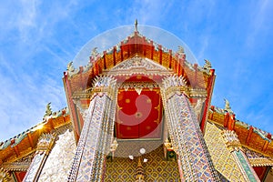 Wat Ratchabophit buddist temple in Bangkok