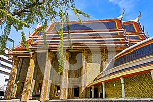 Wat Ratchabophit buddist temple in Bangkok