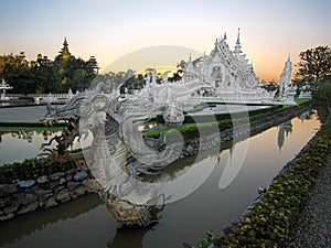 Wat Rong Khun, Popularly Known as the White Temple, in Chiang Rai, Thailand photo