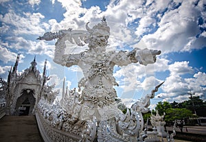 Wat Rong Khun White temple , Chiang Rai, Thailand photo