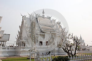 Wat Rong Khun or White Temple, a contemporary unco