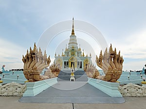 Wat Saen Suk temple and buddha statue in Thailand photo