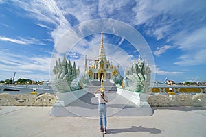 Wat Saen Suk temple in Sri Racha Province, Chonburi City, Thailand. Famous Thai tourist attraction in travel concept. Thai photo