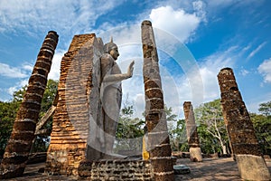 Wat Saphan Hin, Sukhothai province, Thailand, a World Heritage Site located outside the walls of the old city of Sukhothai
