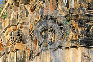 Decoration Of Wat Si Sawai, Sukhothai, Thailand photo