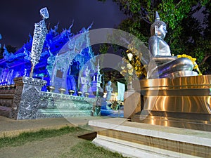 Wat Si Suphan by night in Chiang Mai, Thailand