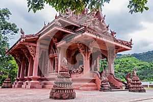 Wat Sila Ngu the red temple Ratchathammaram Koh Samui, Thailand