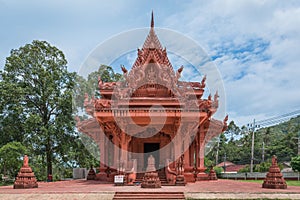 Wat Sila Ngu Temple, Red Stone Buddism Temple, Ko Samui, Thailand