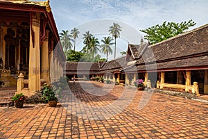 Wat Sisaket Temple in Vientiane city Old architecture and buddha statues Vientiane, Laos