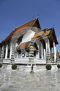 Wat suthat buddhist temple bangkok thailand