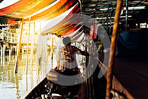 Wat Takien Floating Market in Nonthaburi Thailand photo