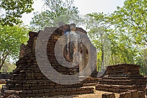 Wat temple in Kamphaeng Phet Historical Park Thailand