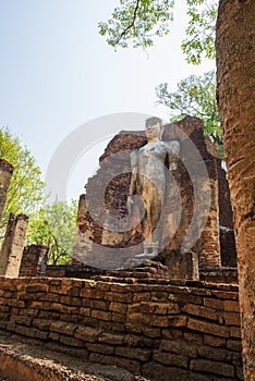 Wat temple in Kamphaeng Phet Historical Park Thailand