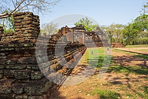 Wat temple in Kamphaeng Phet Historical Park Thailand