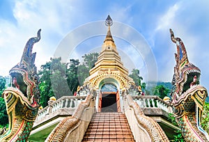 Wat Tham Pha Plong temple in the jungle by Chiang dao - Thailand