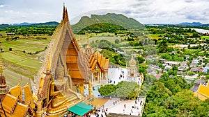 Wat Tham Sua is one of famous temples in Kanchanaburi photo