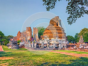 Wat thammikarat temple, Unesco World Heritage, in Ayutthaya, Thailand