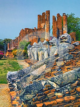 Wat thammikarat temple, Unesco World Heritage, in Ayutthaya, Thailand