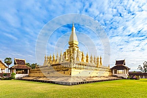 Wat Thap Luang in Vientiane, Laos.