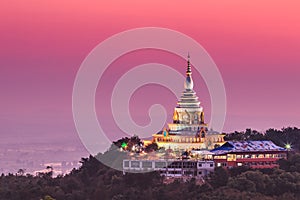 Wat Thaton in the sunset, Thailand