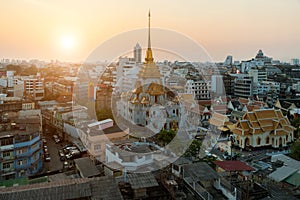 Wat Traimit in China town at Bangkok, Thailand