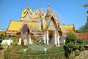 Wat Wang Wiwekaram or Wat Mon Temple in Sangkhlaburi, Thailand