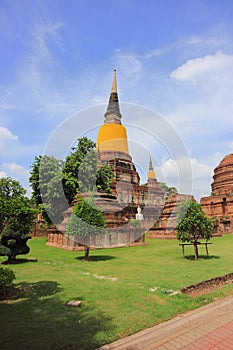 Wat Yai Chai Mongkhon in ayutthaya historical park Thailand photo