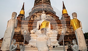 Wat Yai Chai Mongkhon, a Buddhist temple of archaeological park, Ayutthaya