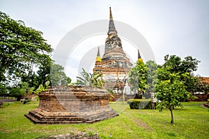 Wat Yai Chai Mongkhon Buddhist temple in Ayutthaya, Thailand.