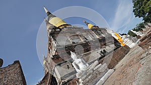 Wat Yai Chai Mongkhon or the Great Monastery of Auspicious Victory in Ayutthaya of Thailand