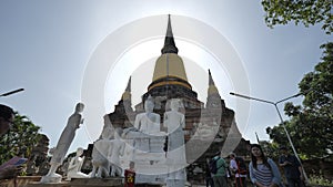 Wat Yai Chai Mongkhon or the Great Monastery of Auspicious Victory in Ayutthaya of Thailand