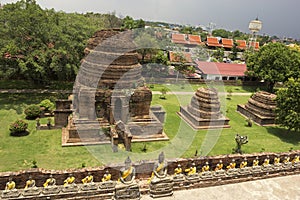 Wat Yai Chai Mongkol in Ayutthaya in Thailand