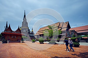 Wat yai chai mongkol temple in ayutthaya heritage site thailand