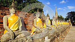 Wat Yai Chaimongkol temple. Ayutthaya